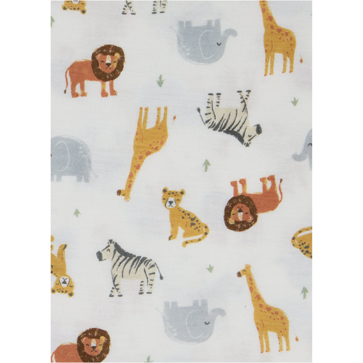 Milkberry 2 Pack Luxury Rayon of Bamboo Muslin Swaddle Blanket for Baby Boy Orange Striped Zoo Animals - Orange Zoo Animals,36x40