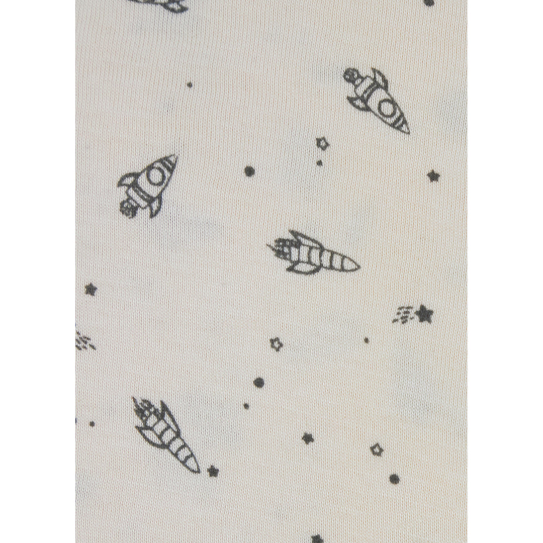 Milkberry 2 Pack Luxury Rayon of Bamboo Muslin Swaddle Blanket for Baby Girl Beige Space Ships - Beige Space Ships,36x40