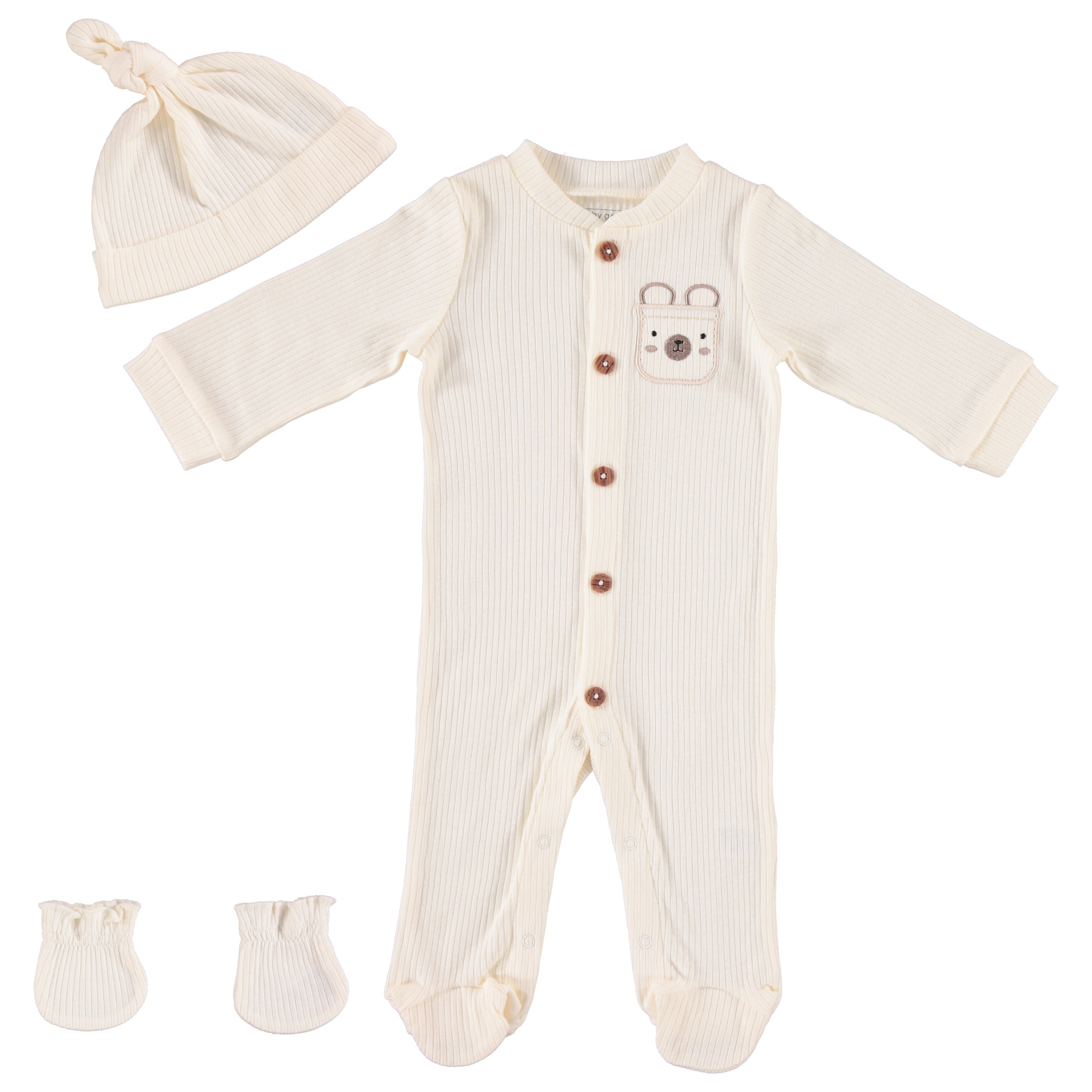 Ultimate Baby Boy Pajama Set Comfy Sleeper Hat Scratch Mittens